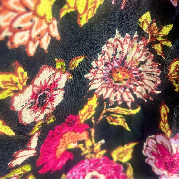 FREE PEOPLE Embroidered Tiered Floral Baby Doll Full Circle Open Back Mini Dress - Picture 5 of 7